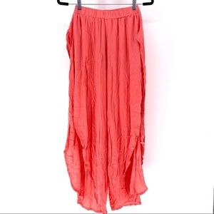Salty Lemon LP8287 Women's Side Slit Wide Leg Pants - S